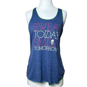 The North Face Gym Tank Top Womens Size Medium Sweat Today Smile Tomorrow